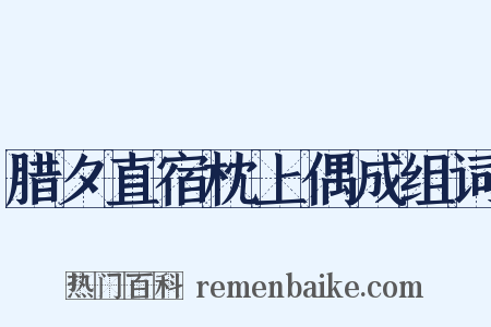 腊夕直宿枕上偶成组词是什么意思的图片